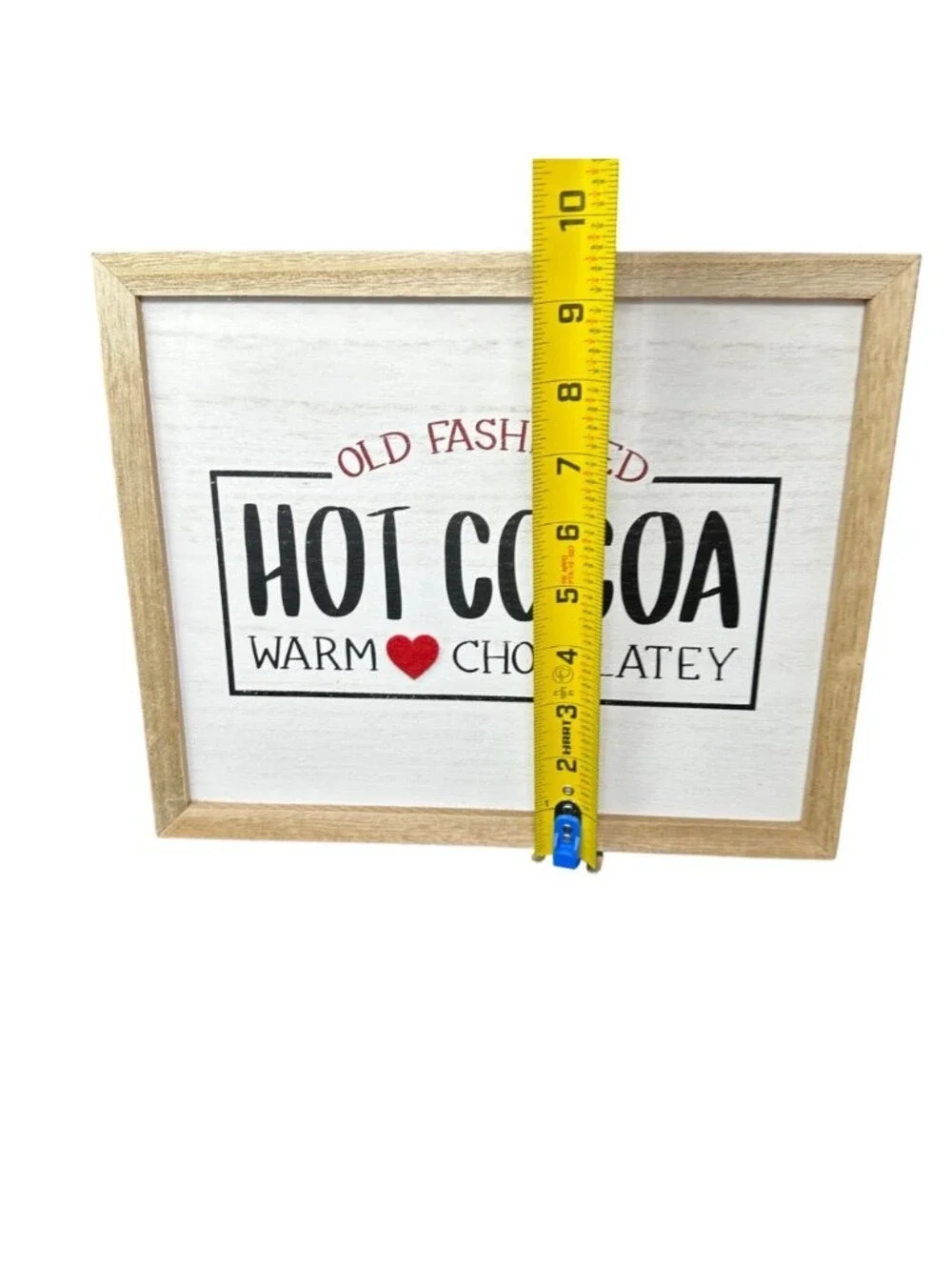 Rustic Hot Cocoa Sign Warm Chocolate Wood Wall Decor 11x9 Kitchen Holiday Winter